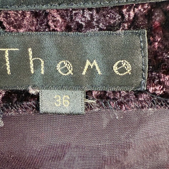 Thomo 2 Piece Velvet Womens 34 Burgandy Burnout Baby Doll Whimsigoth Witchy - Picture 10 of 13